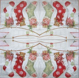 Серветка Christmas stockings 33 х 33 см (ТС4622)