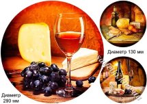 Декупажна карта - бурштинове вино 29 см PT070, формат А3, 60 г/м2