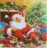 Серветка Санта сидить серед подарунків 33 х 33 см (ТС5045)