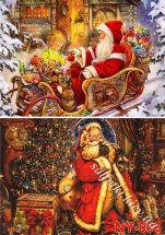 Санта с подарками - 1