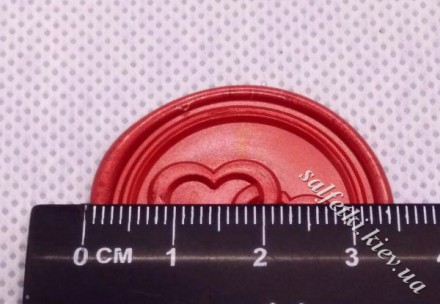 Self-adhesive wax seal No. 0002 dark red