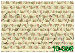 Декупажна карта - смуги з трояндами та завитками 10-359, формат А4, 60 г/м2