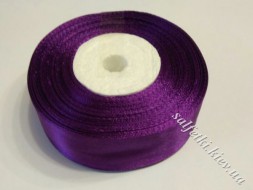 Лента атласная фиолетовый 25 мм №34 (1 метр)