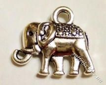 Підвіска металева Слон 14 х 12 мм (колір - срібло)