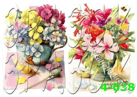 Декупажна карта - квіти 4-038, формат А4, 60 г/м2