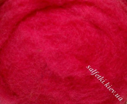Felting wool INTENSE PINK 20g K4003 New Zealand carded wool