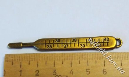 Підвіска металева Термометр  9 х 71 мм (колір - бронза)