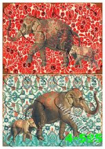 Декупажна карта - слони 4-595, формат А4, 60 г/м2