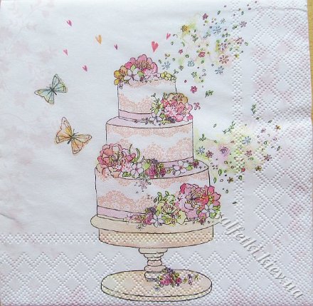 Серветка flowered wedding cake 33 х 33 см (ТС4499)