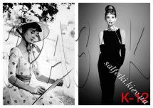 Декупажна карта - Одрі Хепберн К-12, формат А4, 60 г/м2