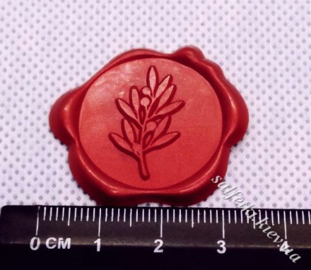 Self-adhesive wax seal No. 0006 dark red