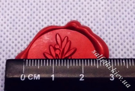 Self-adhesive wax seal No. 0006 dark red