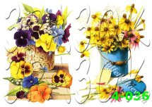 Декупажна карта - квіти 4-036, формат А4, 60 г/м2