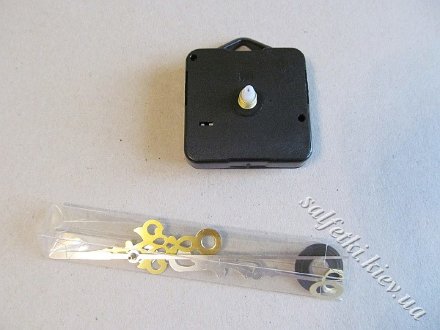 Часовой механизм с золотыми ажурными стрелками (59мм-86мм-92мм) - часы кварцевые