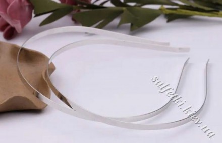 Ободок (обруч) металевий, колір срібло, 3 мм