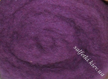 Wool for felting PURPLE-GRAY 20g K4017 New Zealand cardoches