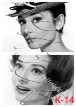 Декупажна карта - Одрі Хепберн К-14, формат А4, 60 г/м2