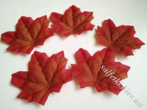 Листья клена красно-коричневые 5 шт