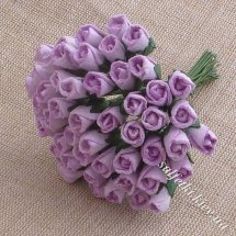 Бутоны роз лиловые 4 мм (5 шт)