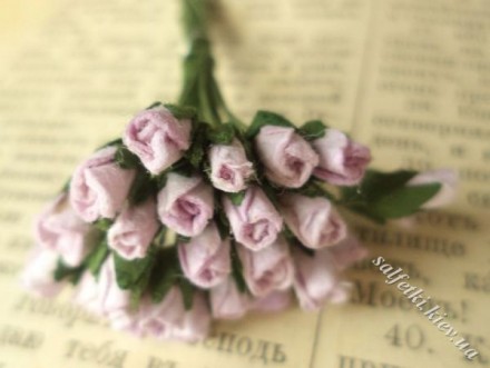 Бутоны роз лиловые 4 мм (5 шт)