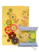 Набор декоративных цветов (бумага, ткань, фетр, шелк) 48шт. мотив &quot;Нежная весна&quot;