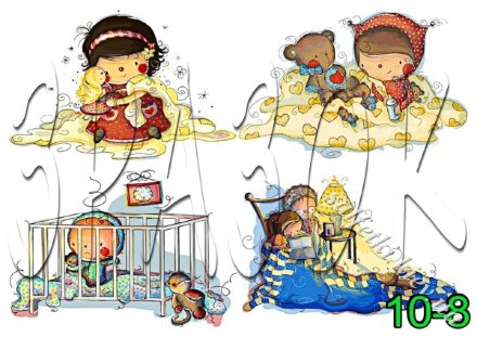 Декупажна карта - дитяча 10-8, формат А4, 60 г/м2