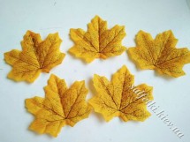 Листья клена желтые 5 шт
