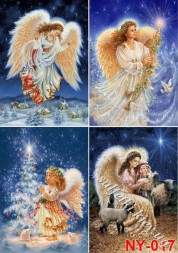 Декупажна карта - Різдвяний янгол від Dona Gelsinger NY017, формат А4, 60 г/м2