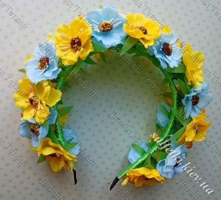 Обідок-віночок жовто-блакитний