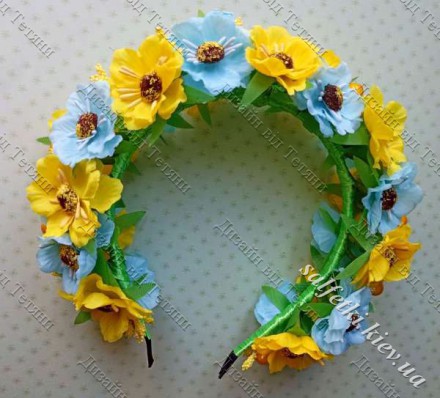 Обідок-віночок жовто-блакитний