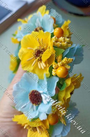 Обідок-віночок жовто-блакитний