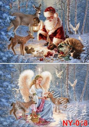 Декупажна карта - Різдвяний янгол від Dona Gelsinger NY018, формат А4, 60 г/м2