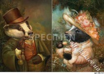 Декупажна карта - тварини у вбраннях AN131, формат А4, 60 г/м2