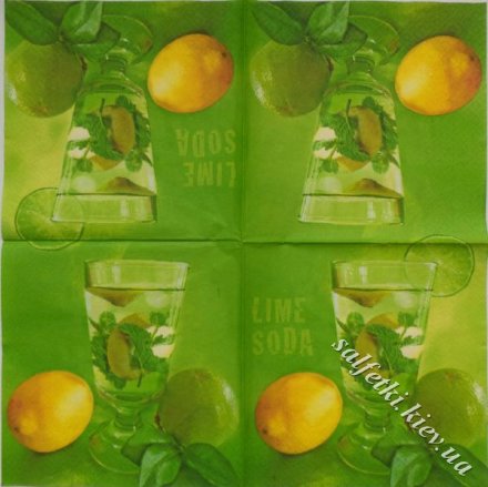 Серветка lime soda 33 х 33 см (ТС3015)