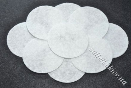 Фетровые кружочки белые 4 см (10 шт)