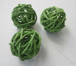 Кулька з ротанга 3 см зелена