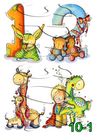 Декупажна карта - дитяча 10-1, формат А4, 60 г/м2