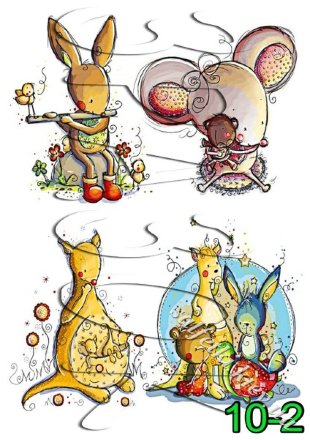 Декупажна карта - дитяча 10-2, формат А4, 60 г/м2