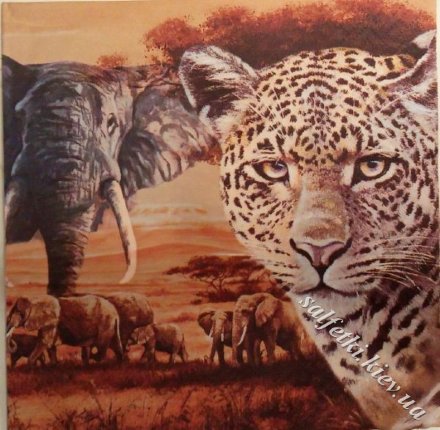 Серветка safari collage 33 х 33 см (ТС4745)