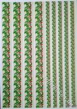 узорные полосы с вишнями (пленка для декупажа для светлых поверхностей)
