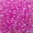 Бисер Preciosa 10/0, № 38125 Прозрачный с цветной полосой внутри, Ярко-Розовый, Круглый 10г.