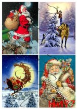 Декупажна карта - новорічна Н-177, формат А4, 60 г/м2