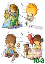 Декупажна карта - дитяча 10-3, формат А4, 60 г/м2