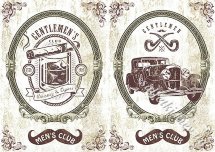 Декупажна карта - men's club MT014, формат А4, 60 г/м2