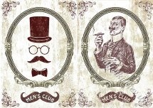 Декупажна карта - men's club MT015, формат А4, 60 г/м2