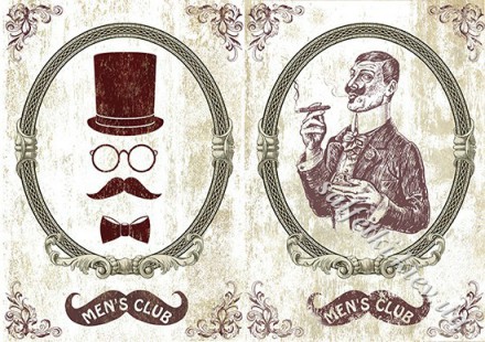 Декупажна карта - men&#039;s club MT015, формат А4, 60 г/м2