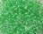 Бисер Preciosa 10/0, № 38156 Прозрачный с цветной полосой внутри, Зеленый, Круглый 10г.