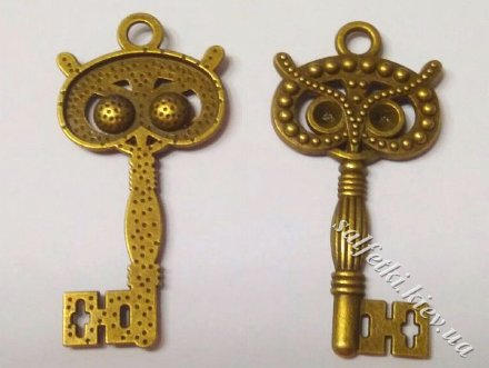 Ключ старовинний №6 (сова) бронза