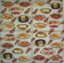 Серветка торти та тістечка 33 х 33 см (ТС2707(а))