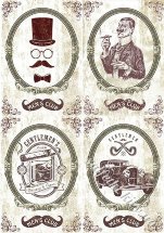 Декупажна карта - men's club MT016, формат А4, 60 г/м2